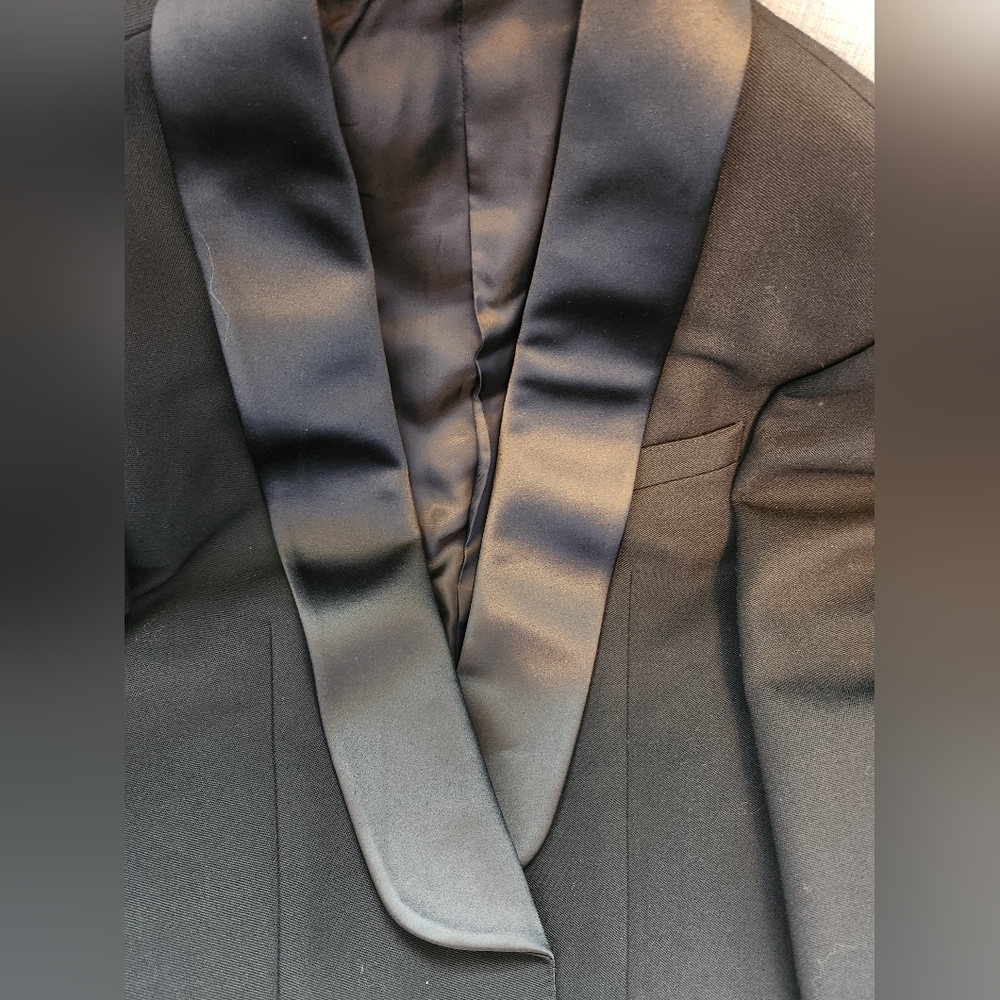 Celine Paris Spencer Tuxedo Jacket Black Grain de Poudre NWT - Picture 8 of 12